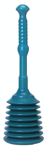 Master Plunger MP200 Sink & Drain Plunger for Kitchen Sinks, Bathroom Sinks, Showers, Bathtubs, and Waste Pipes. Strong Heavy Duty Design with Large Bellows Commercial & Residential Use, Teal