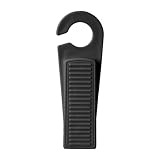 FOVAOK Tope de puerta de goma de silicona reutilizable, bloque de amortiguación, cuña, tope de puerta, soporte para perilla de puerta, hogar, oficina, almohadilla para parachoques de puerta (negro)
