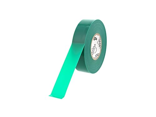 SECURE CABLETIES Green Electrical Tape 3/4 Inch x 66 Feet (5 Pack)