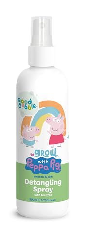 Good Bubble Peppa Pig Detangling Spray with Cloudberry (200ml) - Gentle Kids Hair Detangler for Knots - Smooths and Conditions