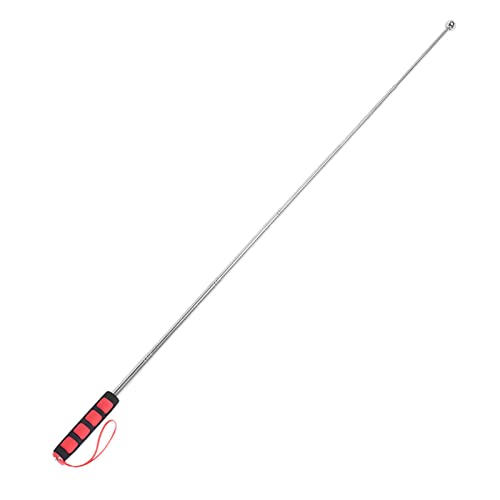 Wall Inspection Hammer + Thickened Adjustable Telescopic 100Cm Rod Hollowing Drum Detection Hammer For House Deco Ion Inspection Test Drumstick Roofing Sound - Red #TOP3