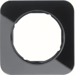 Cadre 1 poste cristal negro brillant Marco 1E R1 pour interrupteur