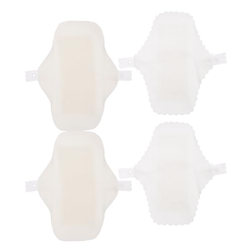 OATIPHO Compresas de Tela Menstruales Reutilizables 18 CM 4 Unidades 2 Borde de Encaje 2 Lisas Algodón Transpirable Capa Femeninos Lavables para Uso Diario y Embarazo