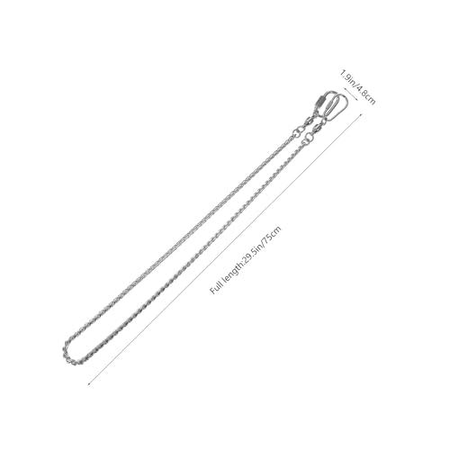 Cadena de acero inoxidable tamaño 4 para pie de loro y cacatúa PLAFOPE 3