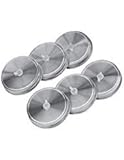Mason Jar Lids with Straw Hole 18/8 Stainless Steel with Silicone Rings (6 Pack, Regular Mouth) … … …