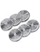 Mason Jar Lids with Straw Hole 18/8 Stainless Steel with Silicone Rings (6 Pack, Regular Mouth) … … …