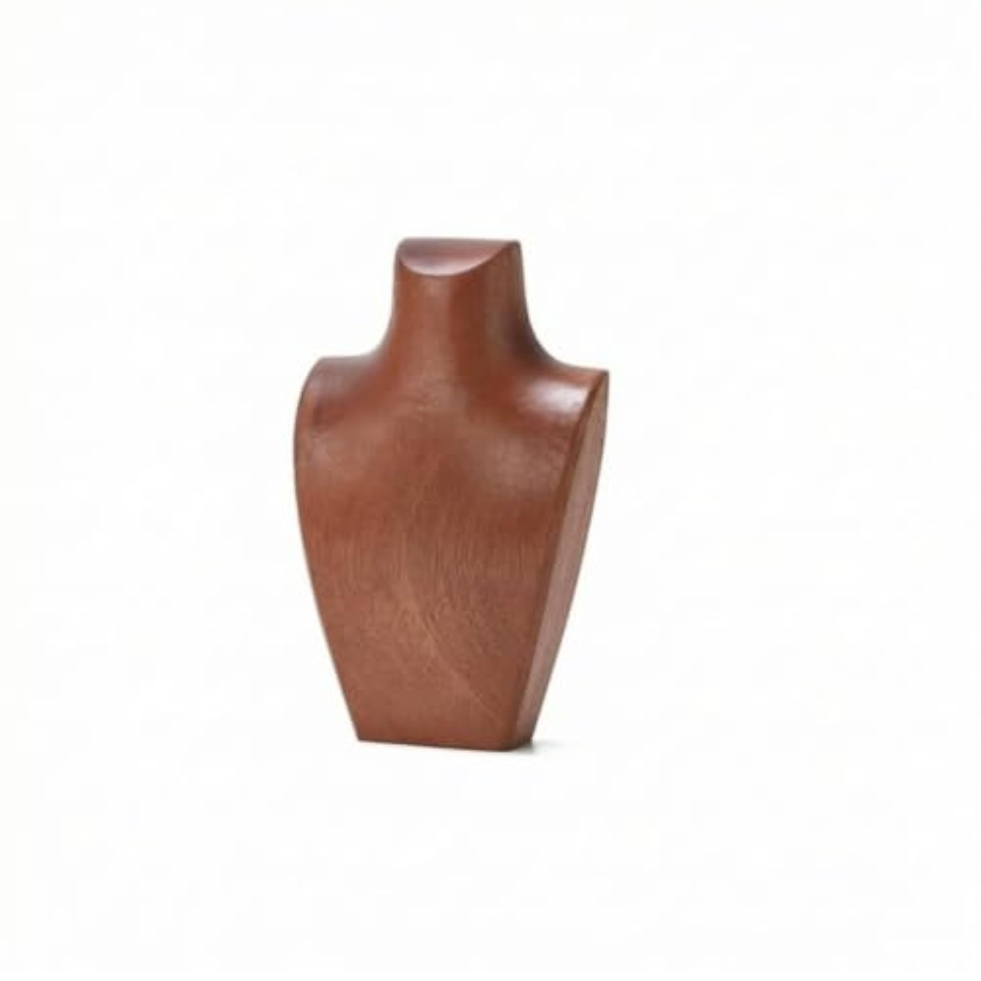 Sapele Wood Necklace Display Bust for Professional Use