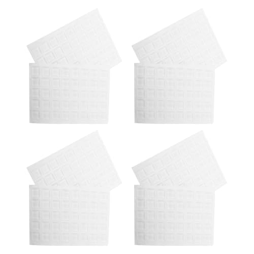 Sosoport 80Pcs Silicone Sound Dampening Pads 12.7X12.7X3Mm Multi-Use Adhesive Bumpers for Toilet Seat, Door Handle, and Industrial Noise Reduction