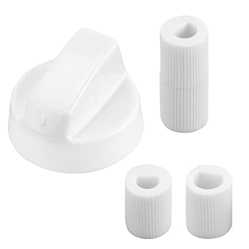 Puxyblue Universal White Control Knobs Replacement For 12 Adapters For Oven/Stove/Range Widely Used #TOP1