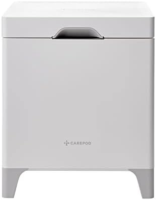 CarePod Cube X50 Stainless Steel Ultrasonic Hybrid Cool and Warm Mist Humidifier, Whisper-Quiet Easy Clean for Large Room 4.2 liters, Only 3 Washable Parts, Diswasher-safe, Auto Shut-off
