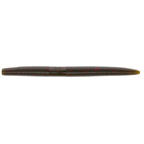 Gary Yamamoto 6 SENKO GREEN PUMPKIN W/ LARGE RED FLAKE (5 PACK)