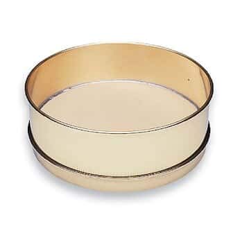 Cole-Parmer Testing Sieve, Brass Frame/Brass Wire, 12" OD, Full Height, No. 120