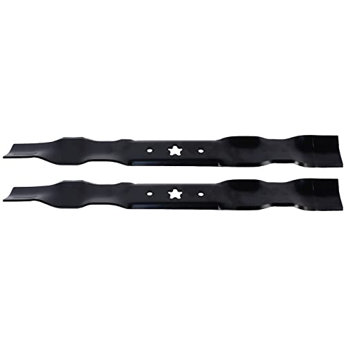 USA Mower Blades 2 AYP340BP Mulching Blade Fits AYP Craftsman 127843 134149 138498 138791 138971 139775 24676 Length 21 in. Width 2-1/4 in. Thickness .134 in. Center Hole 5 PT ST 42 in. Deck
