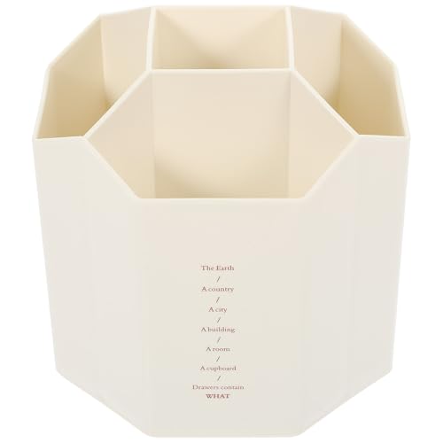 POPETPOP 転式大容量メイクブラシ収納バケツ ペン立て兼用 卓上整理ホルダー デスクトップ用化粧品 文房具収納スタンド