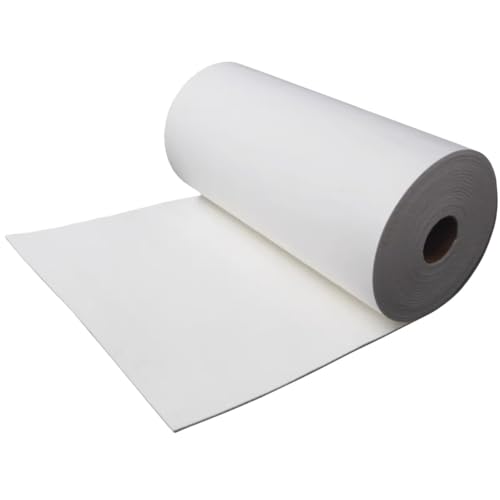Aluminum Silicate Ceramic Fiber Paper, High Temperature and Fire Resistant Paper, Heat Insulation and Flame Retardant Cotton Pad, W=0.61M, L=1M,T= 1-10mm Optional (1m*0.61m*10mm)