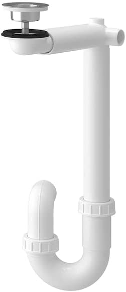 RANNILEN Water Trap P-Trap Drain Plumbing 1 Bowl White Bathroom 504.224.13