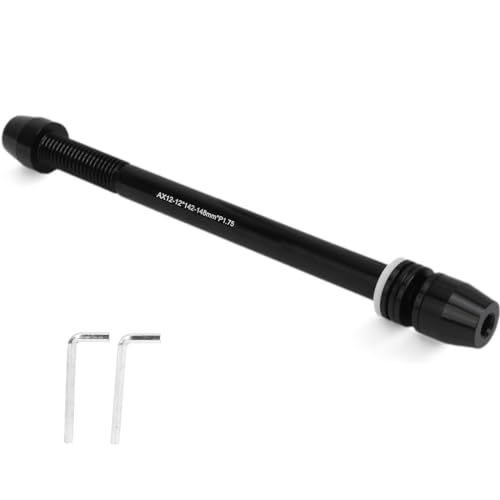 Axe traversant de cyclisme en alliage d'aluminium haute résistance réglable M12x142