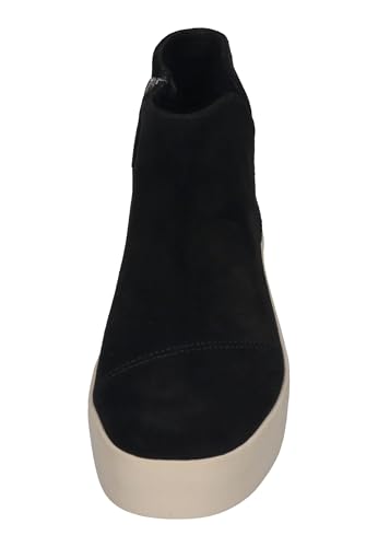 Image of TOMS Womens Verona Mid Suede Platform Zippered Sneakers Shoes Casual - Black - Size 9.5 B
