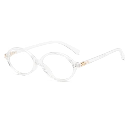 Image of JOVAKIT Retro Oval Blue Light Blocking Glasses for Women Vintage Fashion 90s Small Oval Frame Eyeglasses