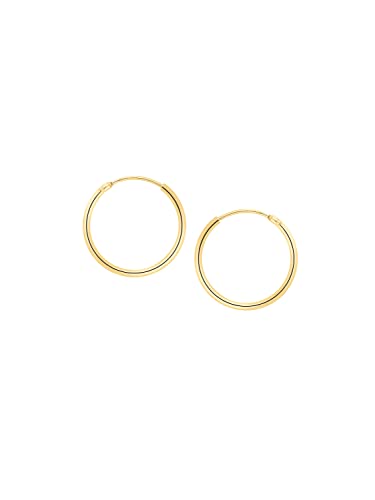 My Gold Damen Mädchen Creolen Ohrringe Gold 585 Echtes Gelbgold (14 Karat) Klein Mini Ø 13mm Goldohrringe Sunset shiny C-04109-G401 My Gold Damen Mädchen Creolen Ohrringe Gold 585 Echtes Gelbgold (14 Karat) Klein Mini Ø 13mm Goldohrringe Sunset shiny C-04109-G401