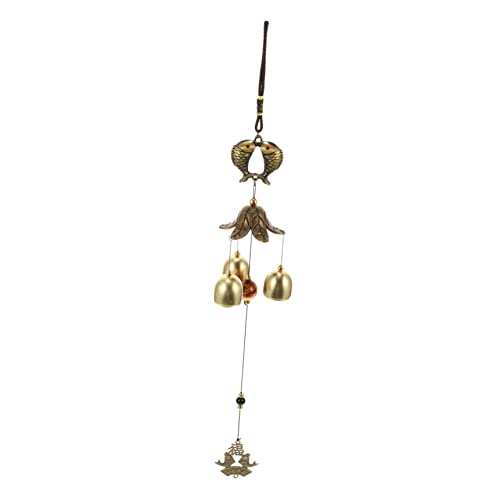 CIYODO Hängendes Windspiel Aus Metall Und Glas Garten-deko Balkon-Accessoire Retro-Design Für Außenbereich