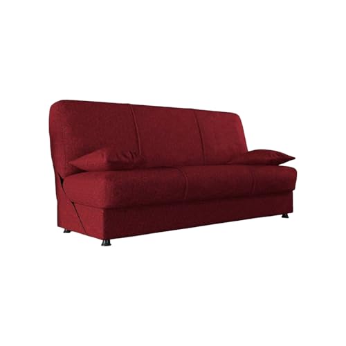 Dmora 3-Sitzer Schlafsofa Alvaro 180x81 cm Rot mit Stauraum Dmora 3-Sitzer Schlafsofa Alvaro 180x81 cm Rot mit Stauraum