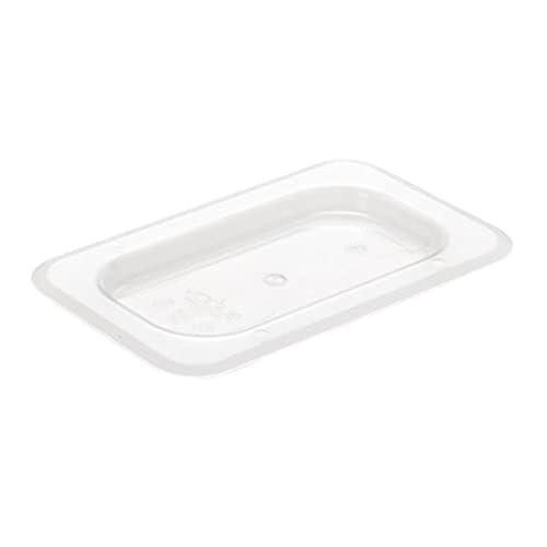 Vogue 1/9 Gastronorm Container Lid in Clear Polycarbonate - Lightweight, Non Stick & Dishwasher Safe - W 176mm x D 108mm