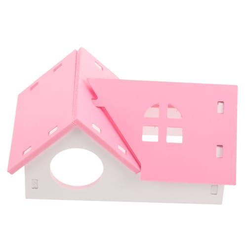 HANABASS ハムスター用隠れ家付き小屋 な滑らかな表面設計 チンチラ モルモット ラット対応 ペット用快適ハウス