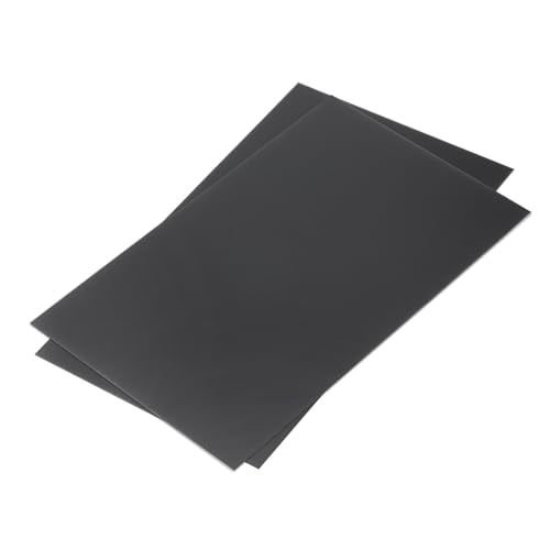 Image of MECCANIXITY Black ABS Plastic Sheet 10 x 6 x 0.04 Inch for Building Model, DIY Crafts, Panel, Pack of 2 Pcs