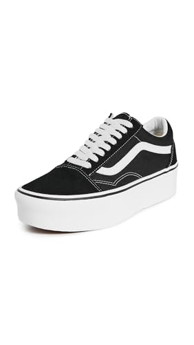 Vans UA Old Skool Stackforms, Black/True White, 8 US Women/6.5 US Men