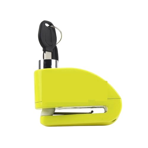Bloque disque moto jaune à double verrouillage en alliage d'aluminium