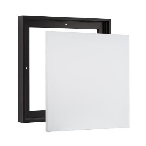 Combo Pack: Floater Frame + 24x24 inch Stretched Canvas for Painting, 1-3/8