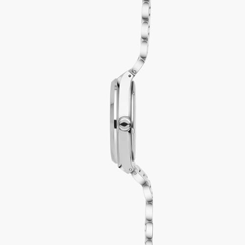 Image of Nordgreen Succession White Dial on Silver /Gold case with Silver H-Link Watch Strap