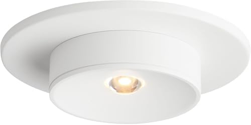 Maxim Lighting 86211WT Caldera - 8W 1 LED Semi-Flush Mount-1.25 Inch Tall and 5.25 Inch Wide, Finish Color: White