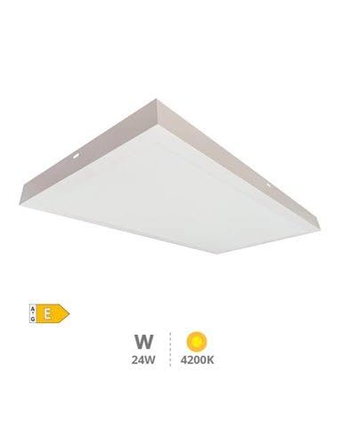 Pannello da superficie LED rettangolare Kisongo 60x30cm 24W 4200K Bianco