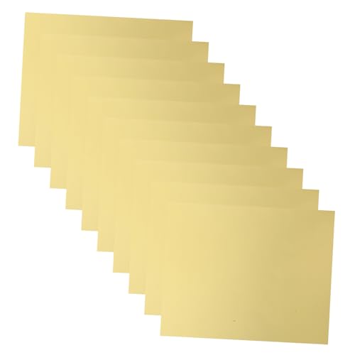 BEBEMOKO 10 hojas de cartón dorado de una sola cara, papel marrón, papel de grúa, cortes de papel de sándwich, papel de papelería, papel de embalaje fácil de plegar, papel de 275 g