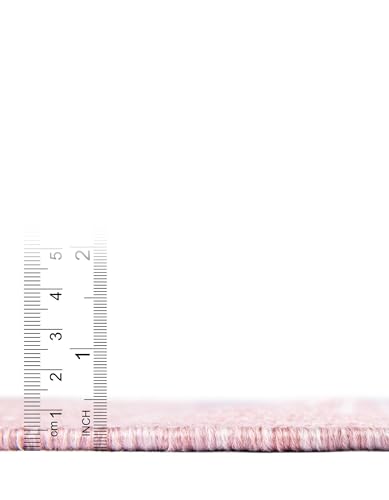 Tapete moderno para exterior 4'1 x 6'1 rosa miniatura 6