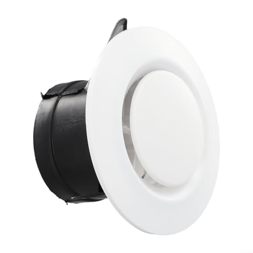 Cubierta de rejilla de ventilación de aire caliente ABS para instalación en techo con flujo de aire ajustable y reducción de ruido para mejorar la circulación del aire interior (75 mm)
