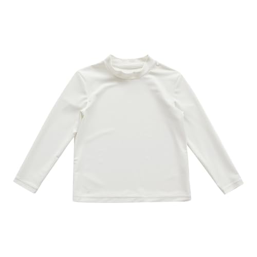 Toddler Girl Boys' Long Sleeve Rashguard Swim Shirt Kids Toddler Swimwear Surf Tops UPF 50+ Sun Protection