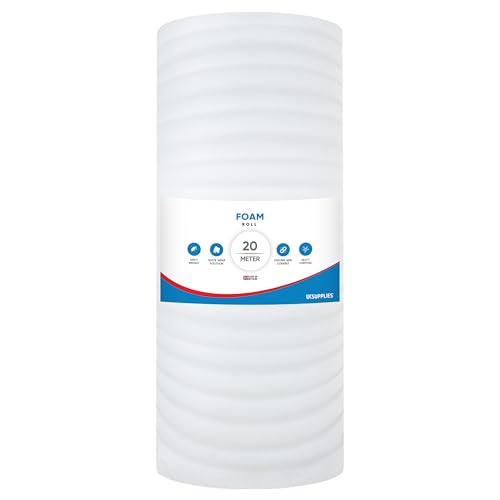 UK SUPPLIES LIMITED 10M 20M 50M Protective Foam Wrap Roll Soft Moisture-Resistant Packing Foam for Moving & Storage Insulation Underlay Cushioning for Fragile Items & Delicate Surfaces 300mm x20m