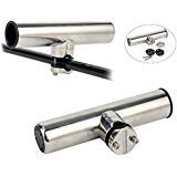 Amarine Made 2pcs Stainless Clamp on Fishing Rod Holder for Rails 7/8" to 1"