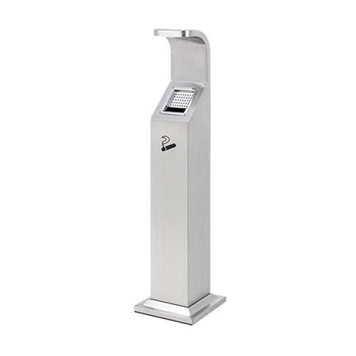 Cenicero de pie para Exteriores - Cenicero Comercial - Cenicero de Acero Inoxidable Resistente al Viento para Puros, cenicero metálico Comercial para Puros, cenicero de pie para Cigarrillos