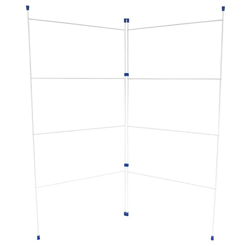 2 Fold Clothes Airer Laundry Drying Rack – Foldable Indoor Outdoor Concertina Dryer Stand, Space-Saving Metal Frame with Non-Slip Feetfor Clothes & Towels - Image 7