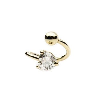 BodyJewelryonline Piercing para ombligo de oro macizo de 14 quilates con diseño de corazón