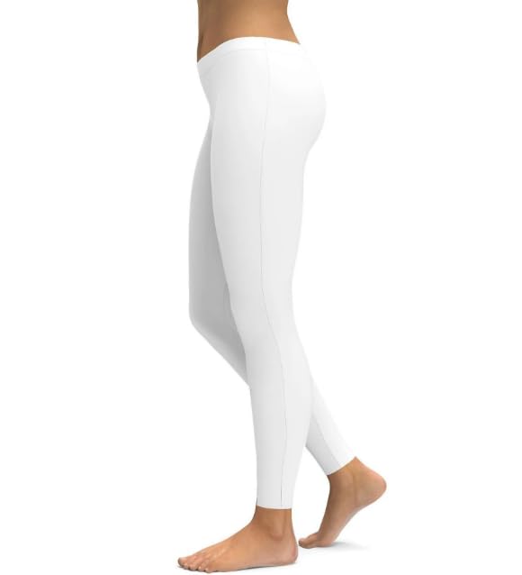 Image of Women's Navy Blue Ankle-Length Cotton Leggings with Elastic Waistband