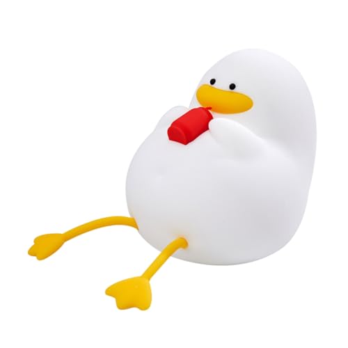 Lámpara de noche de silicona en forma de pato miniatura 1