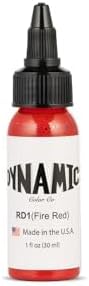 Dynamic Color Co - Traditional Color Set, Includes a 1oz Bottle of Each: Black, Canary Yellow, Blue, Green, and Fire Red, Made in USA