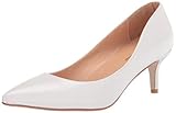 Valerie - Women's and Comfortable Pointed Toe Kitten Heel Pumps with 2.5' Stiletto Heels in Vegan Leather. Handmade to Perfection. Size 11 White