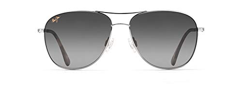 Maui Jim Cliff House w/ Patented PolarizedPlus2 Lenses Polarized Lifestyle Sunglasses, Silver/Neutral Grey Polarized, Medium
