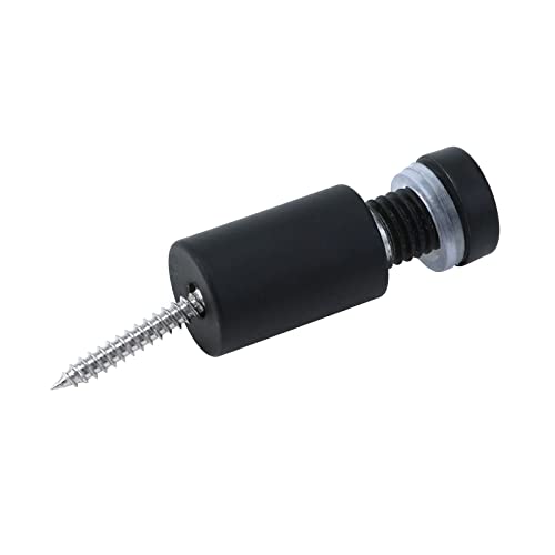 Image of Antrader 12-Pack Sign Standoffs Glass Standoff Screws, 5 /8 inch x 1-1 /5 inch,Black | Stainless Steel Decorative Wall Mount Sign Standoffs Advertise Fixing Holders